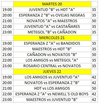 Futsal Veteranos Programación
