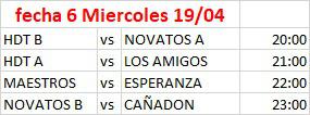 Futsal +50 Fecha miércoles 19 de abril 2023