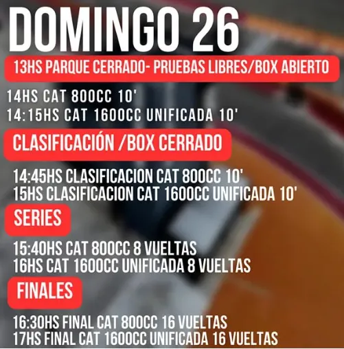 Automovilismo Domingo 26 de noviembre 2023