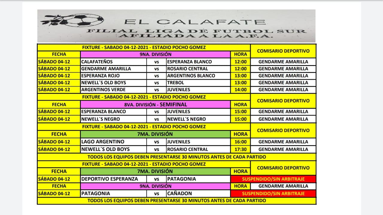 Fútbol Programa Sábado