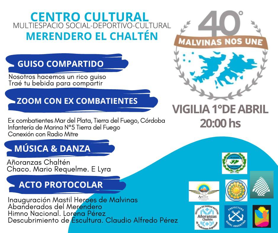 Afiche Vigilia Malvinas halten
