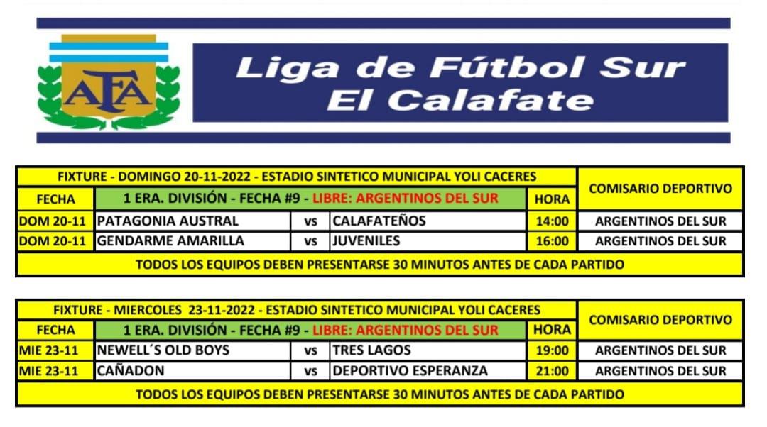 Futbol de Primera Domingo 20 de noviembre