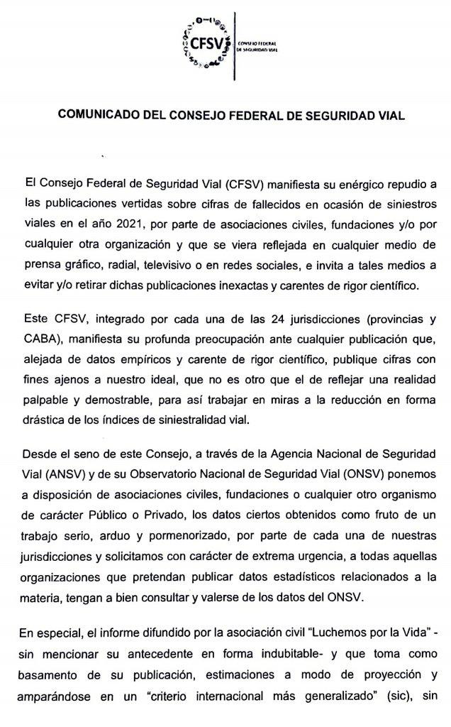 comunicado ANSV 0