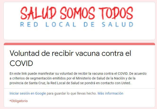 Formulario vacunacion