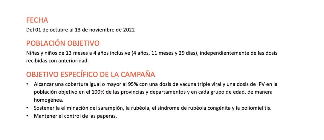 Vacunación Cronograma