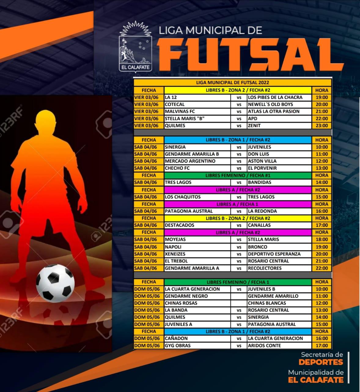 Futsal Liga Municipal 2da Fecha Programación