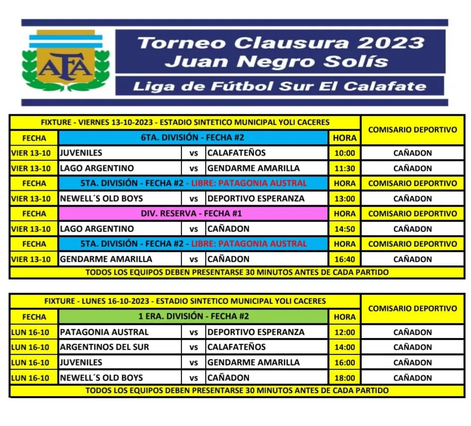 Fútbol 2da fecha viernes 2023 Primera