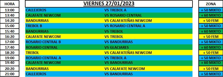 Beach Newcom Fixture Viernes 27