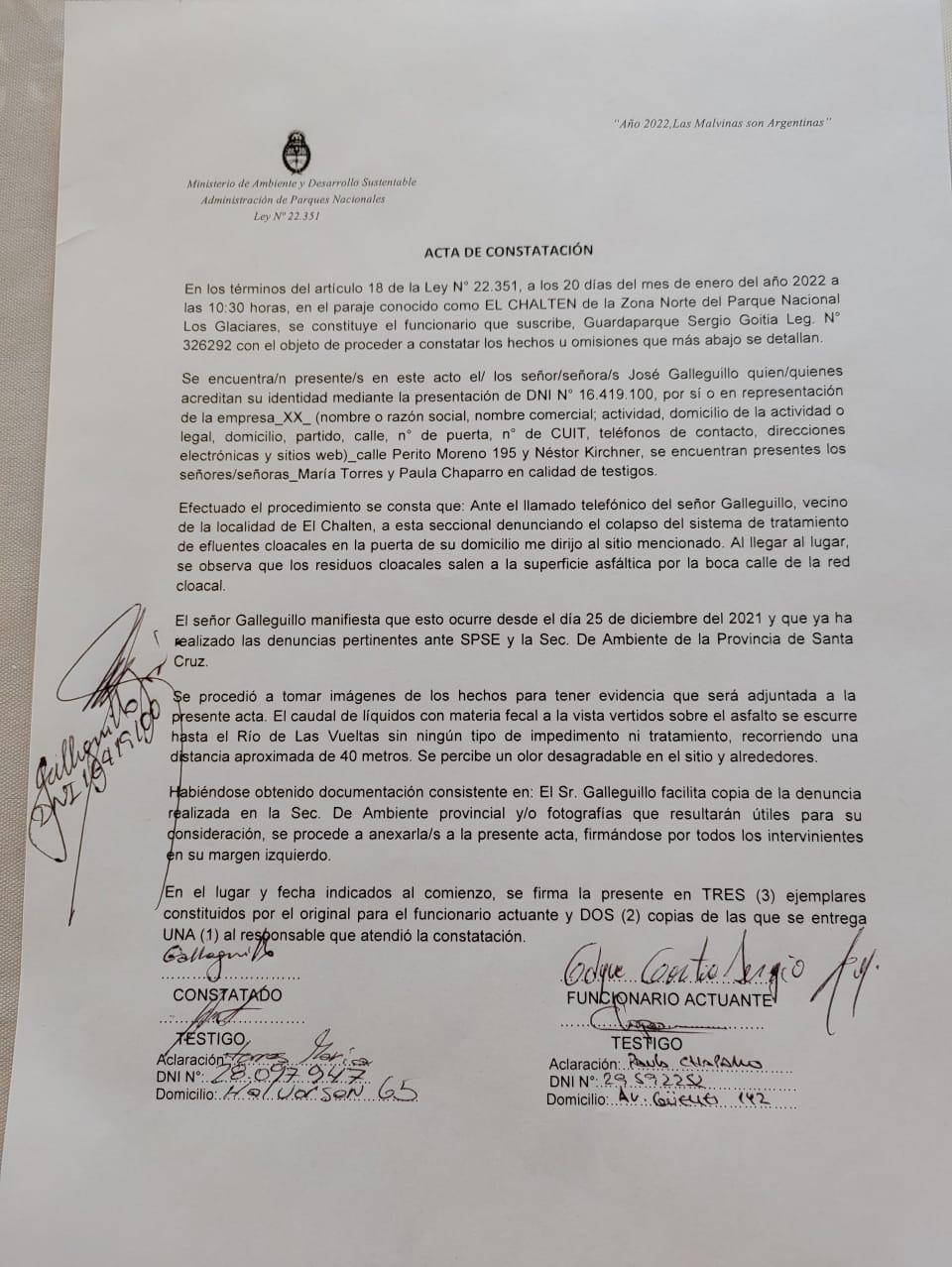 Denuncia Parques Nacionales