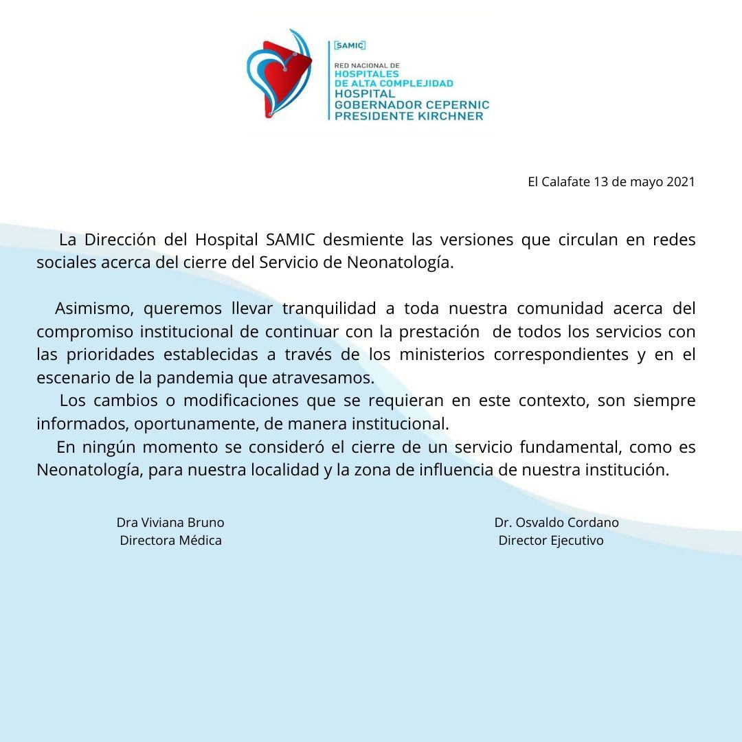 comunicado SAMIC