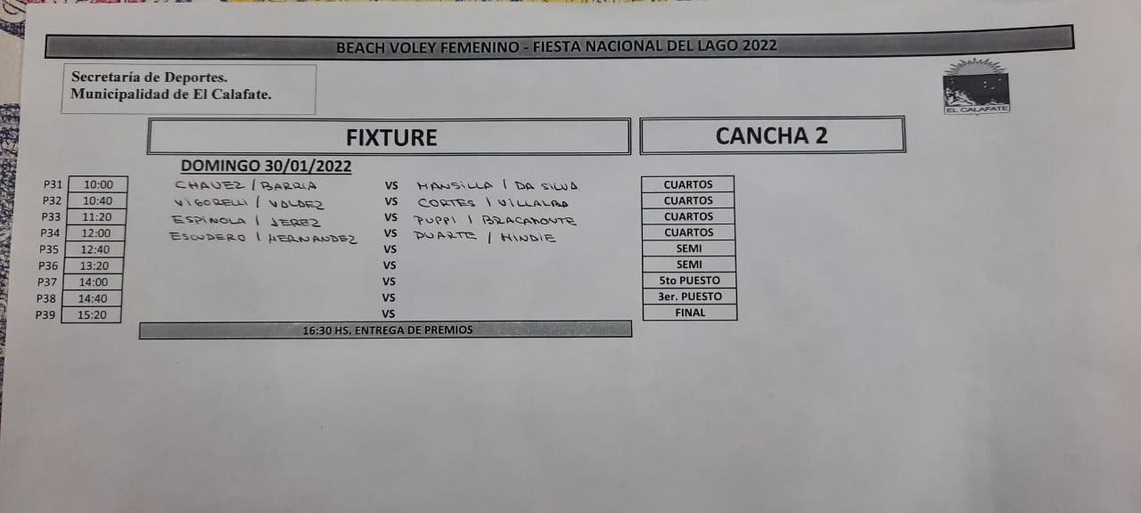 Beach Voley Femenino Finales