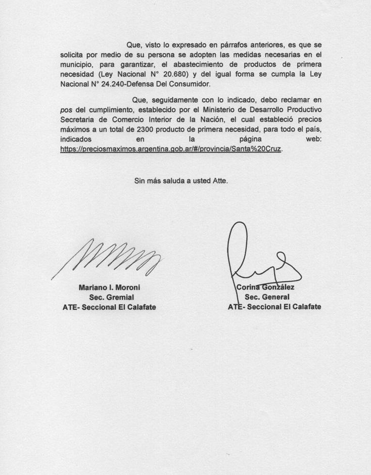 Ate precios chalten 2