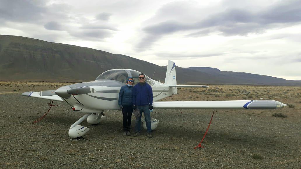 Aviones de turistas en El Chalten