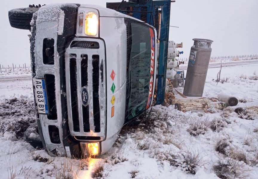 vuelco camion Esperanza