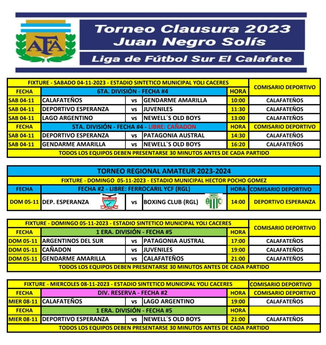 Fútbol de Primera 5 de noviembre 2023