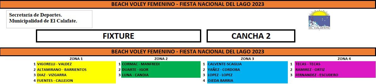 Beach Voley femenina 2023 equipos