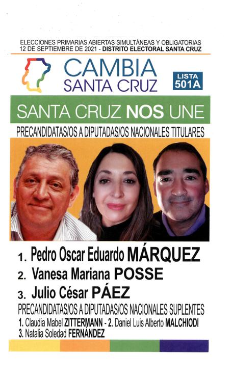 501 CAMBIA SANTA CRUZ - LISTA A SANTA CRUZ NOS UNE
