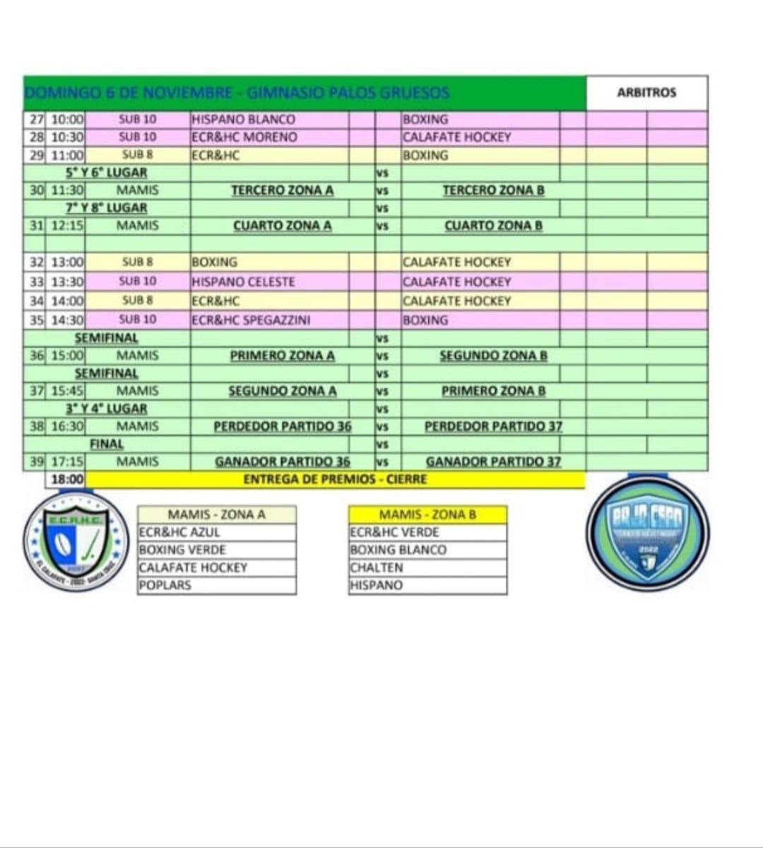 Hockey Pista Programa del Domingo Bajo Frio