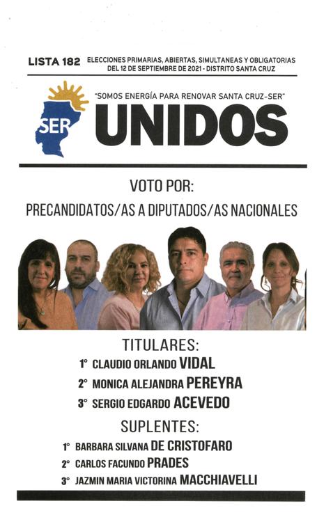 182 SOMOS ENERGIA PARA RENOVAR SANTA CRUZ - SER - LISTA UNIDOS