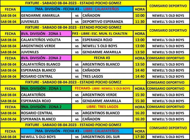 Futbol Inferiores 3era fecha 8 de abril 2023