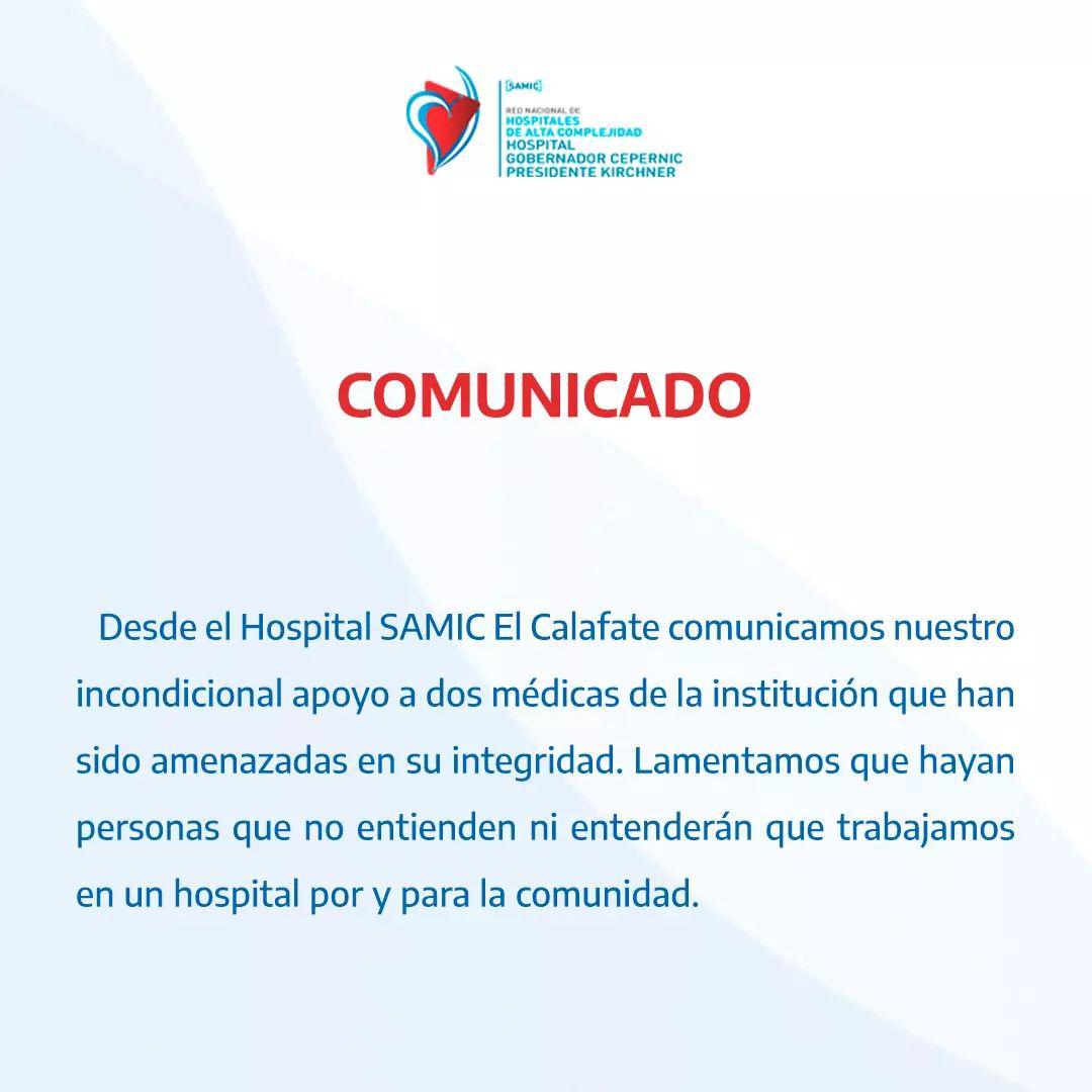 Comunicado amenazas