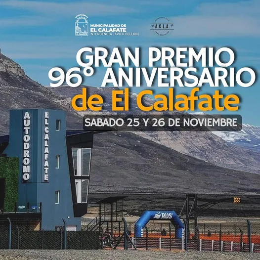 Afiche Gran Premio 96° Aniversario El Calafate 2023