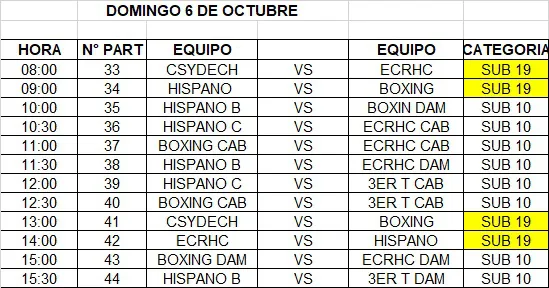 Hockey Pista Sub 19 Domingo