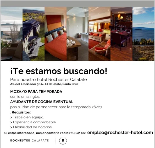 Rochester-aviso mozo + ay cocina 15 al 17 jul