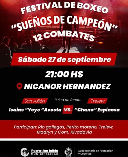 Festival de boxeo Puerto San Julian