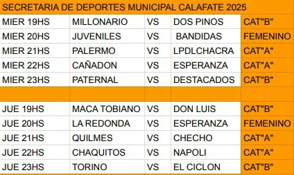 Futsal Municipal Programa de Partidos 26 y 27 de marzo 2025