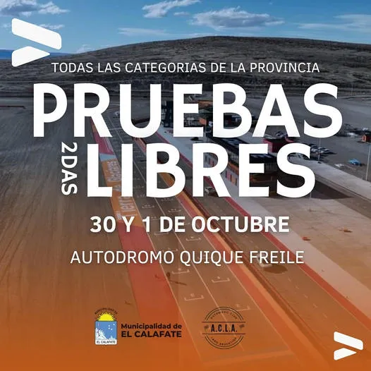 Automovilismo Pruebas Libres 2023 Afiche