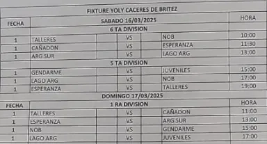 Futbol Inferiores y Primera División 14 y 15 de marzo