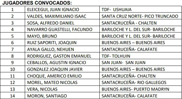 Hockey Pista Varones preselección marzo 2024