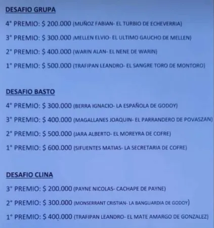 Jineteada y Doma 2024 resultados