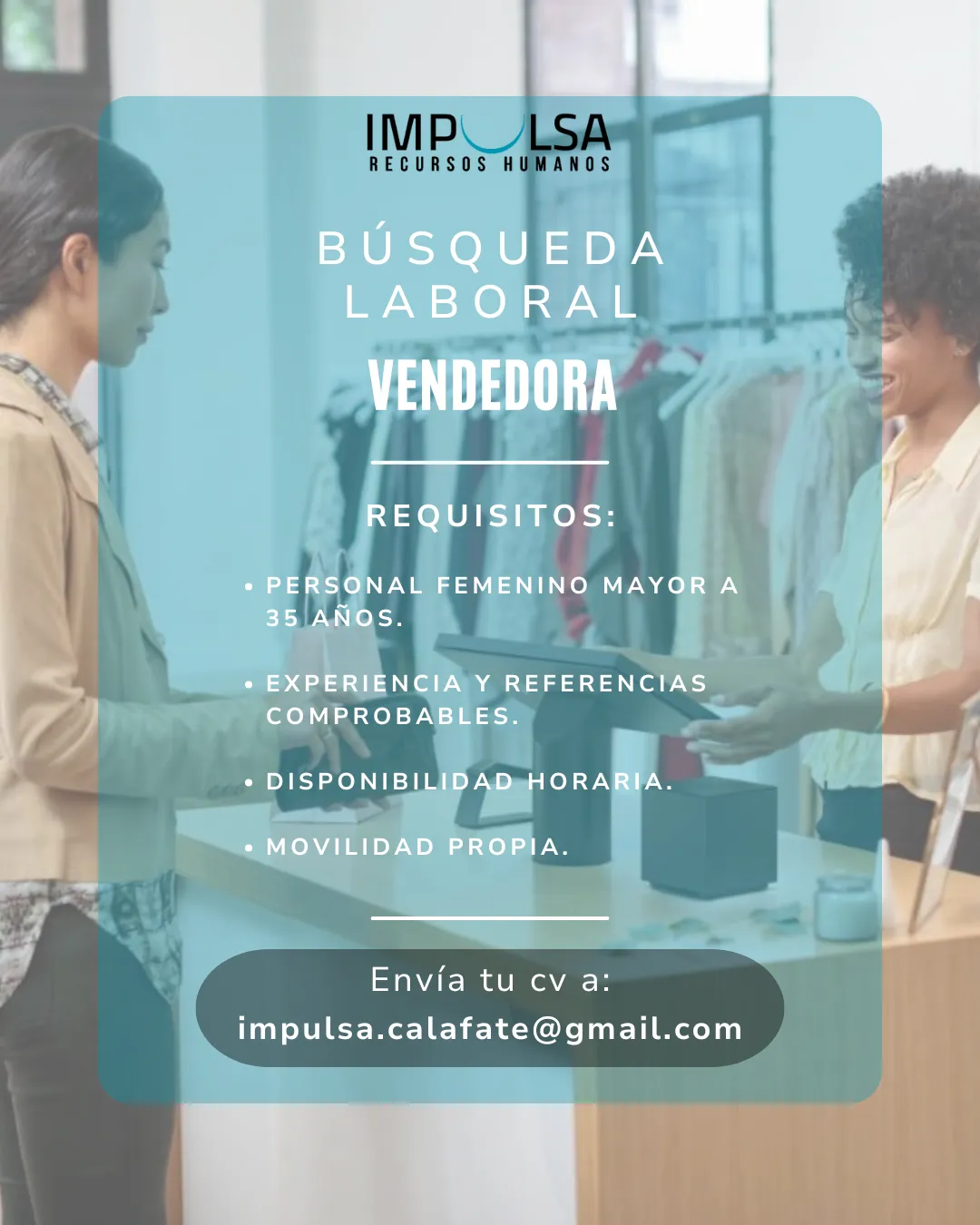 Impulsa - Vendedora 13 al 16 nov