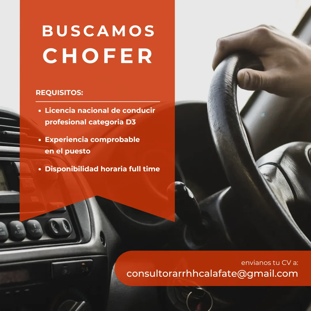 Chofer - HyA 11 al 15 dic