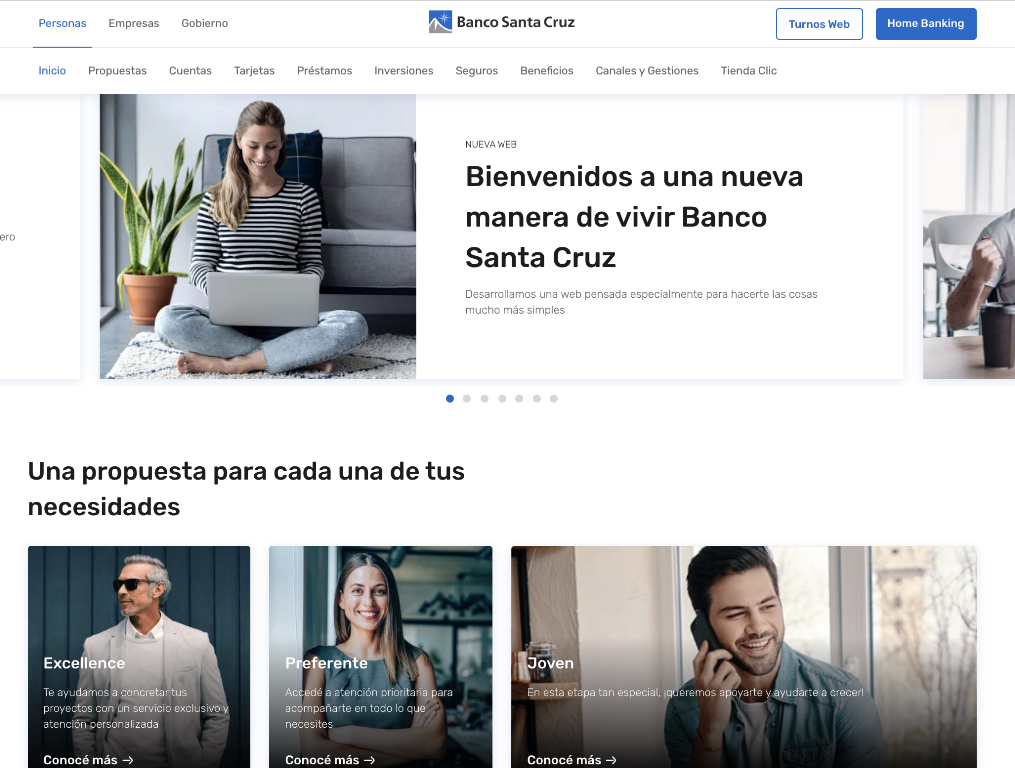 Banco Santa Cruz present su nuevo renovado sitio web