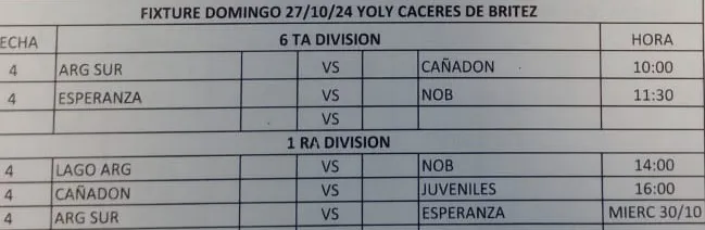 Fútbol de Primera programación 25 de octubre 2024