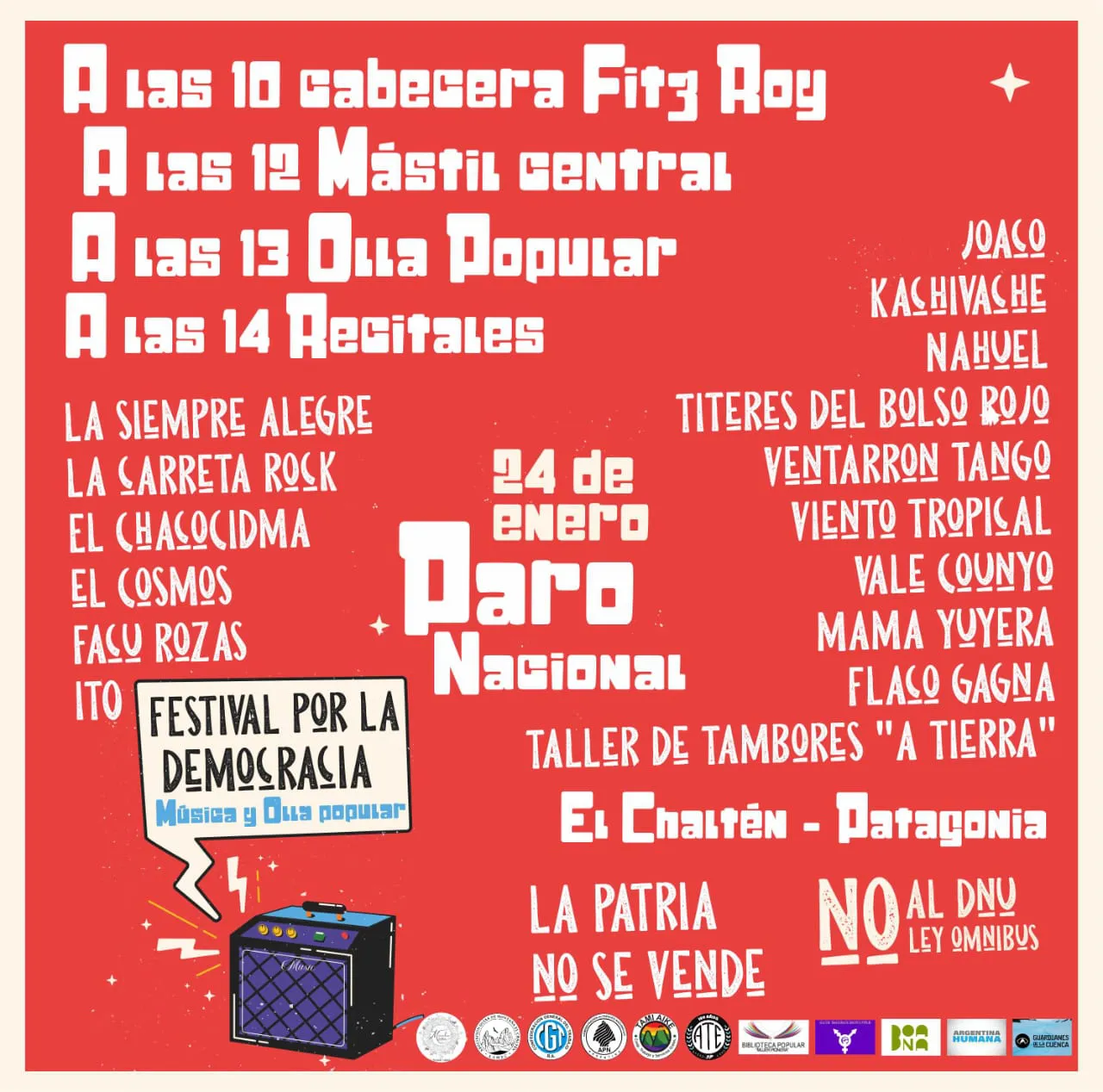 paro en chalten afiche