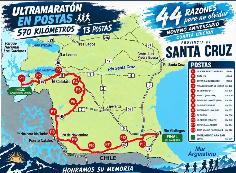 Grupo 44 Héroes Ara San JuanPRESENTAMOS LA RUTA DE LA ULTRAMARATÓN 570 KMHoy queremos compartir 