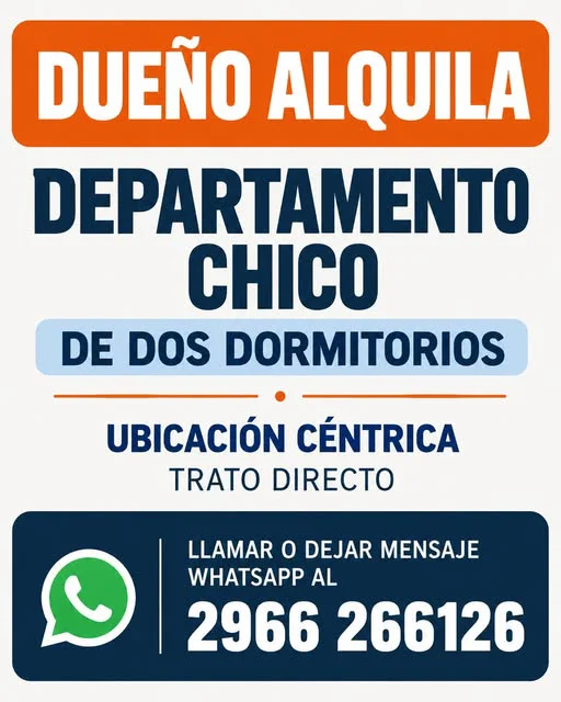 Alquiler depto 19 al 21 oct