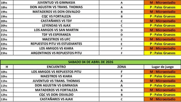 Patagonico Futsal 2026 Partidos 1