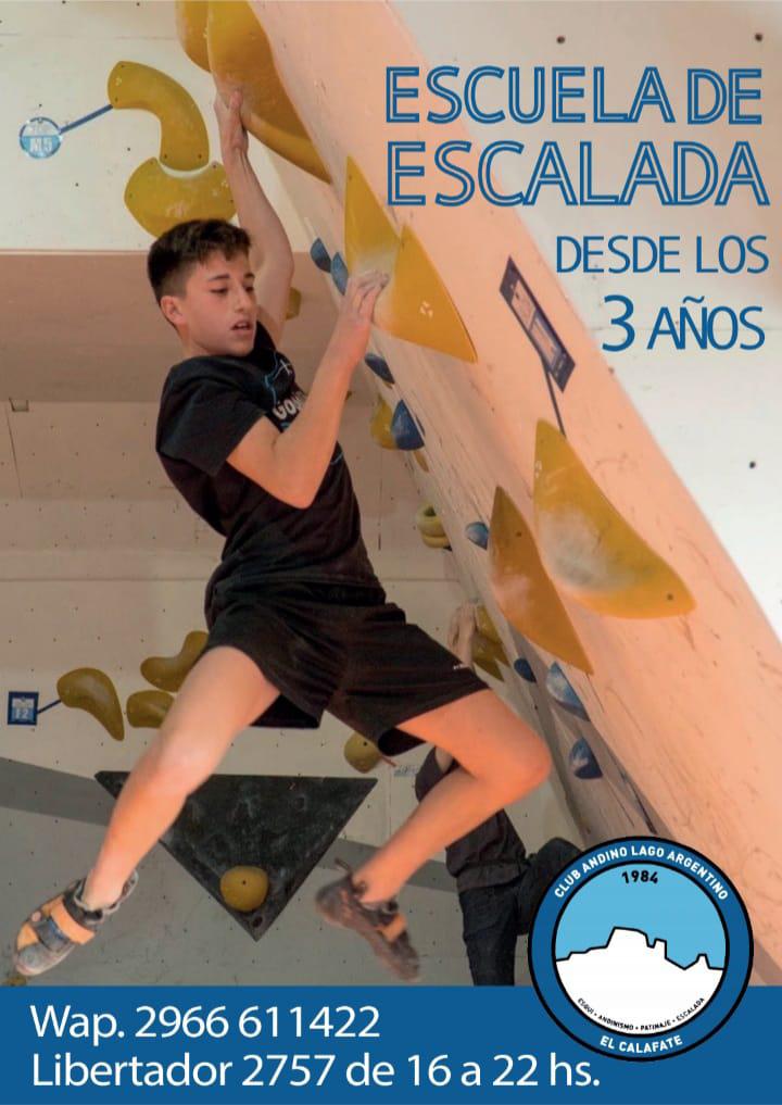 Club Andino Lago Argentino Escuelita de Escalada Afiche