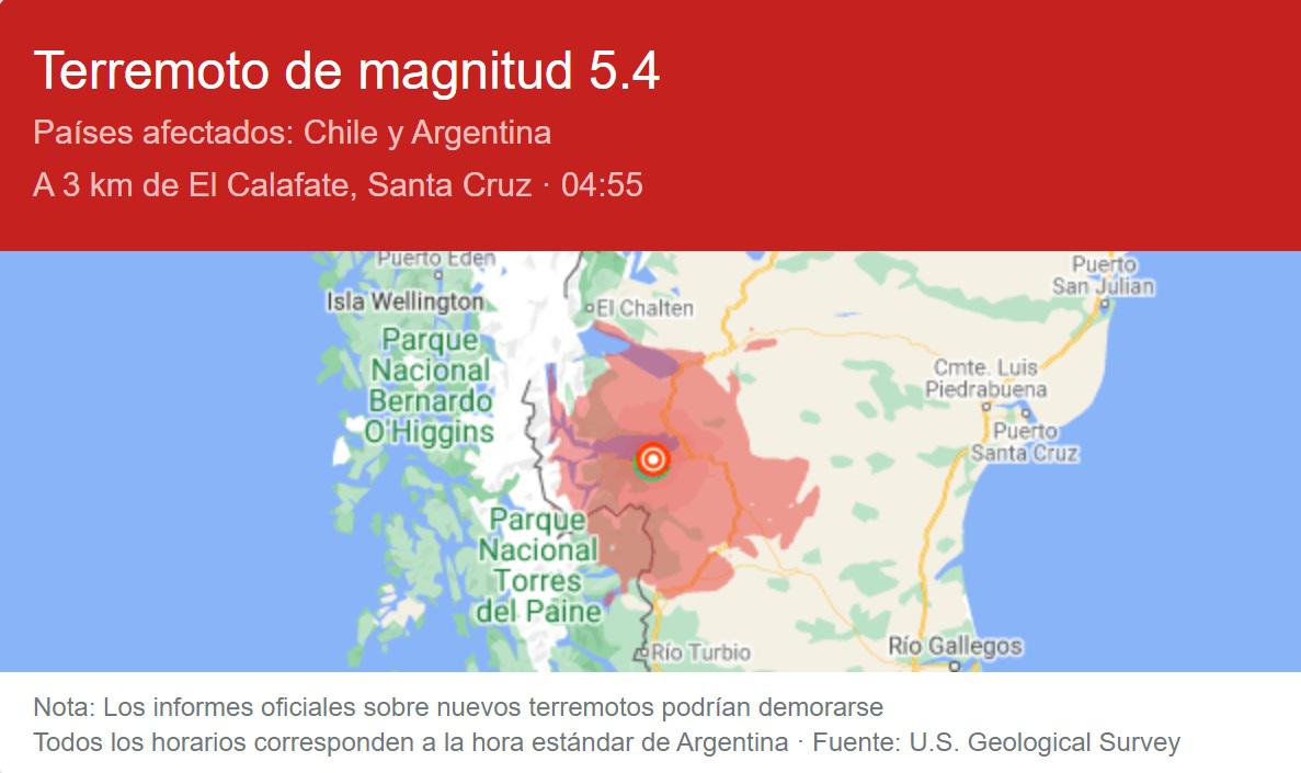 terremoto Calafate