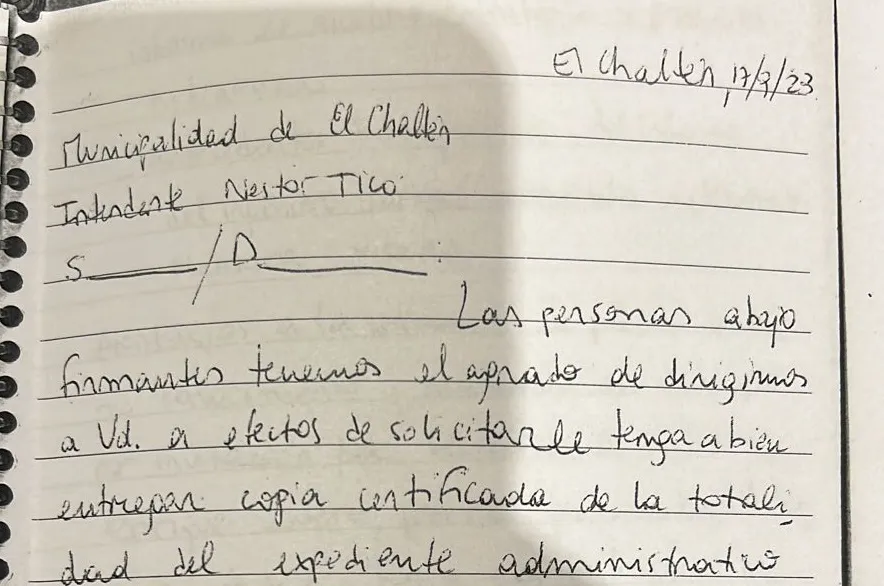 carta al intendente Tico home