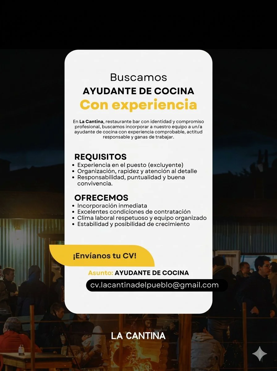 La Cantina- Ay de cocina 24 al 30 sep
