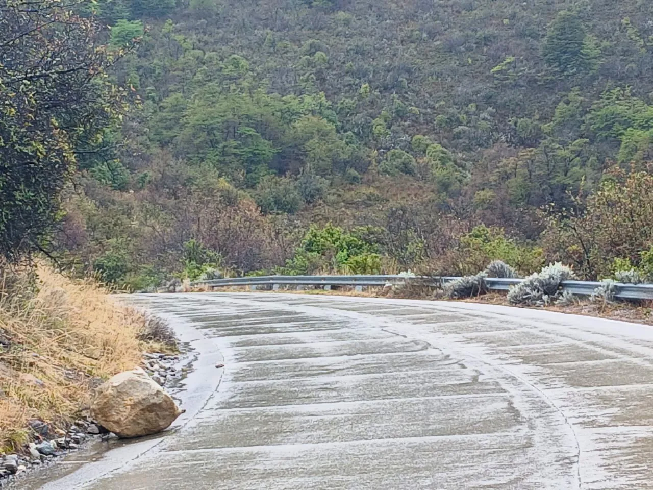 trabajos en ruta al glaciar