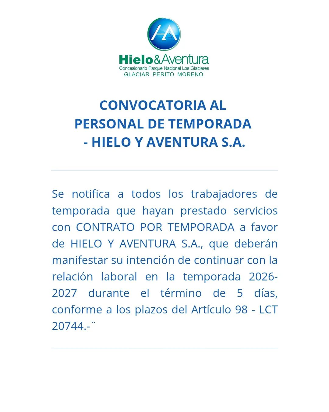 Hielo & Aventura - flyer convocatoria