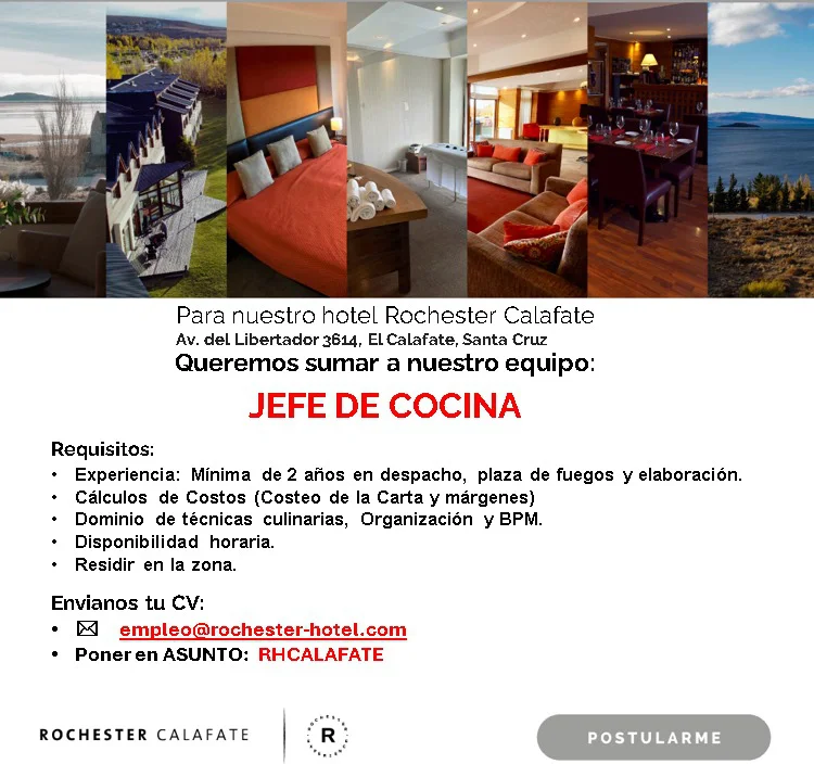 Rochester-jefe de cocina 01 al 03 sep