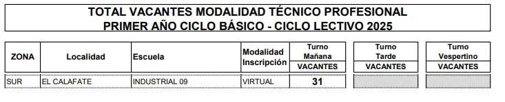 Vacantes TECNICO